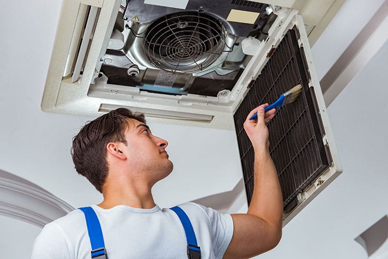 Air duct heating and cooling maintenance